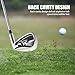 MAZEL Golf Individual Iron 1,2,3,4,5,6,7,8,9, Golf Iron with Steel Shafts for Right Handed Golfers (Stainless Steel,Black Silver, 4 Iron, Stiff, Right)