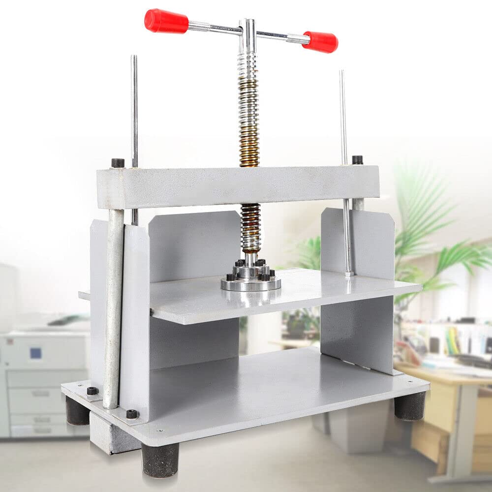 A4 Papier Flachdrücken Maschine Buchbinder Buchbinderpresse+Balance-Leiste grau,Maschine Buchbinder Buchbinderpresse aus Stahl