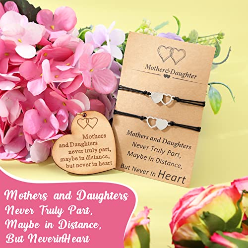 Mom Picture Frame Mother's Gifts From Daughter Son, Mother Daughter Gift Bracelets Rotating Picture Frame For 4 X 6 Photo With Warm Heart Pendant For Mom Mother In Law Women Wife #TOP2