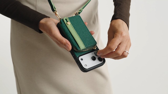 Watch LAMEEKU for iPhone 17 Pro Max Wallet Case with Card Holder
