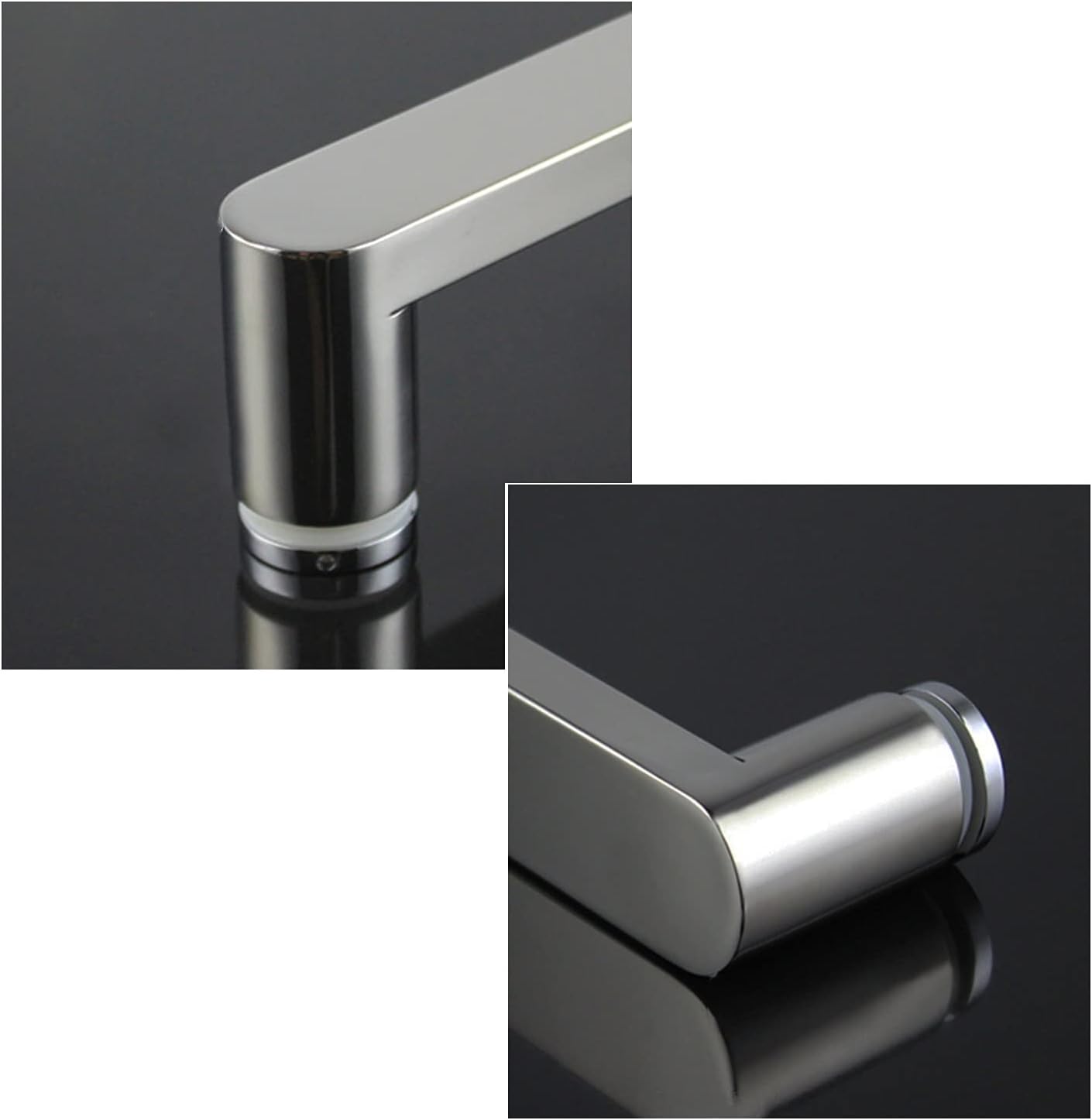 Pull Push Door Handles,SUS304 Stainless Steel Polished Chrome Finish Single-Sided Glass Door Pull Handle,Door Knob Replacement (Size : 440mm) (Size : 300mm)