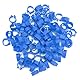 HEEPDD Vogelbeinbänder Ringe, 100 Teile/Beutel 8 MM 001-100 Nummeriert Kunststoff Vogel Bein Bänder Ringe Hen Taube Bein Geflügel Taube Küken Papagei Clip Ringe Band Markierung (Blau)