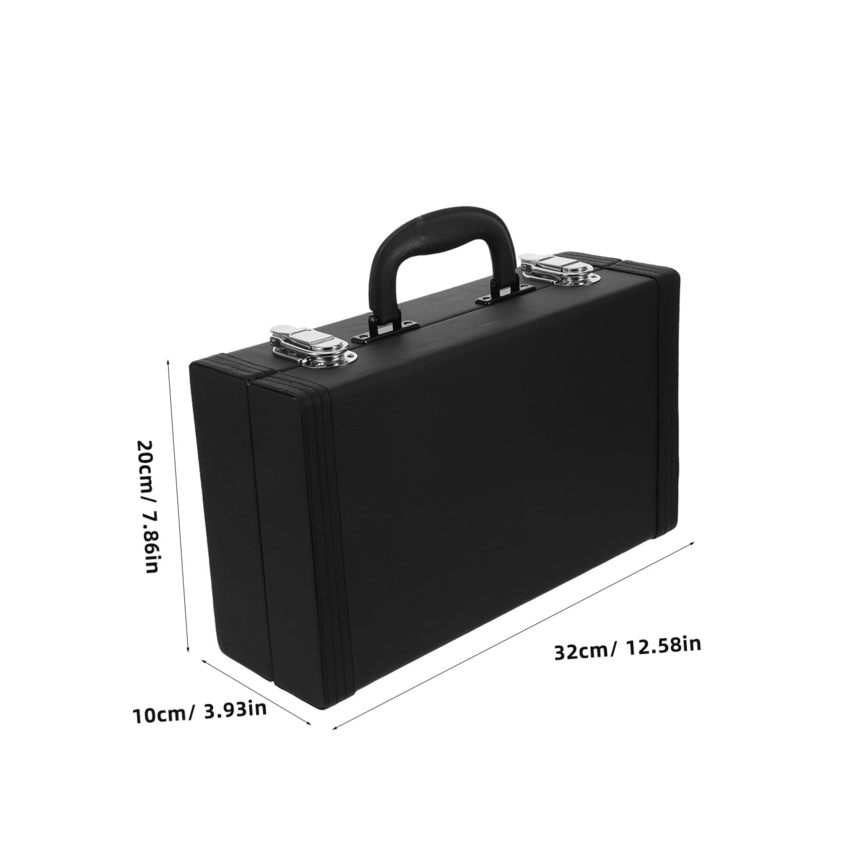 Estuche Rígido para Clarinete PU con Asa Caja de Almacenamiento Portátil Negra con Cierre Seguro para Músicos Bolsa para Instrumento de Viento Ligera y Resistente