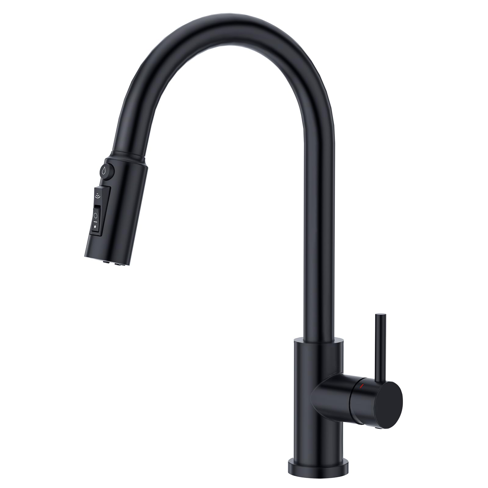 CREA Grifo de cocina de 3 vías,3 En 1 Grifo De Fregadero,Negro Mate | Giratorio a 360° Grifo Monomando Fregadero De Cocina Para Filtro De Agua , De Cocina Para Sistemas De Ósmosis
