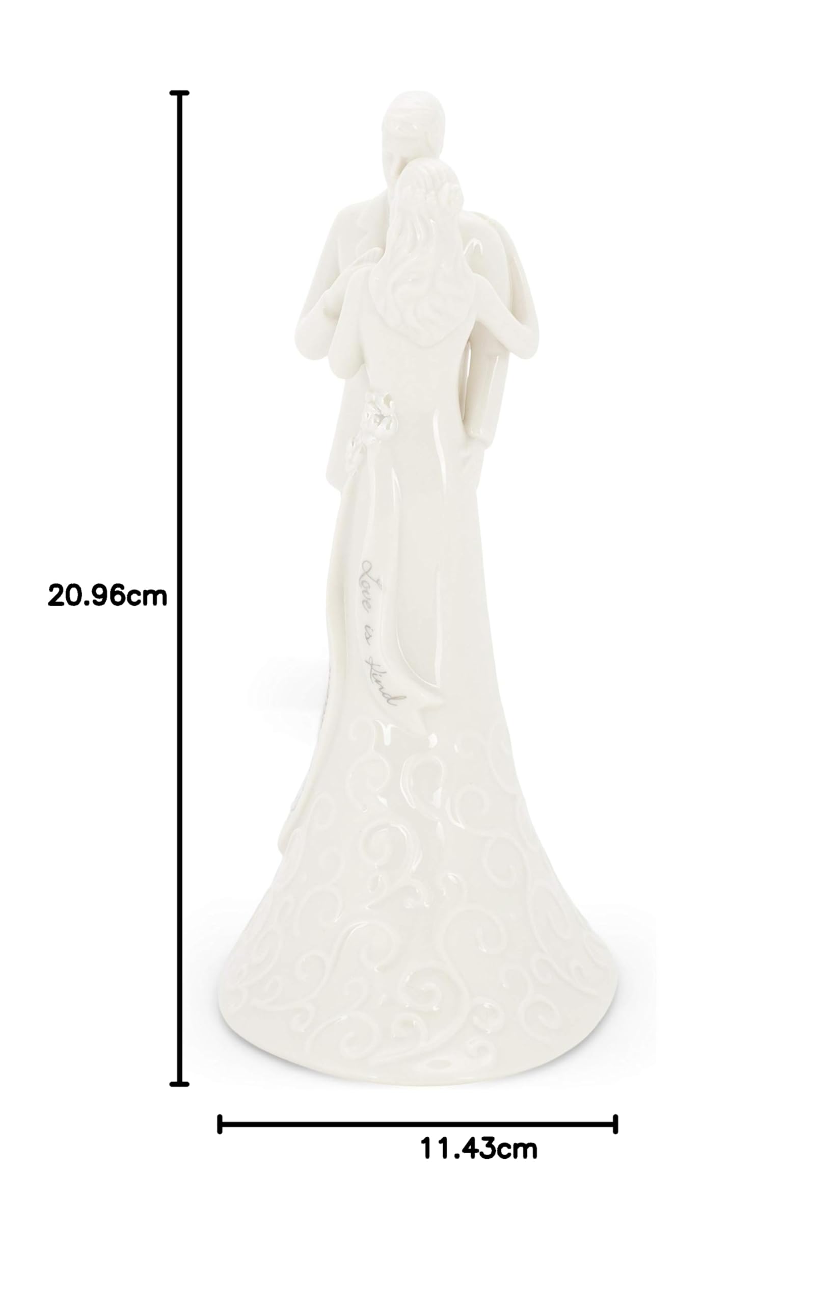 Roman Tortenaufsatz Hochzeitstag 21,6 cm hoch weiß 13226