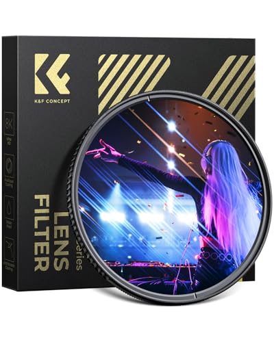 Image of K&F CONCEPT 55mm Blue Streak Effect Lens Filter Anamorphic Optical Glass Light Flare Effect Filter for Camera Lens