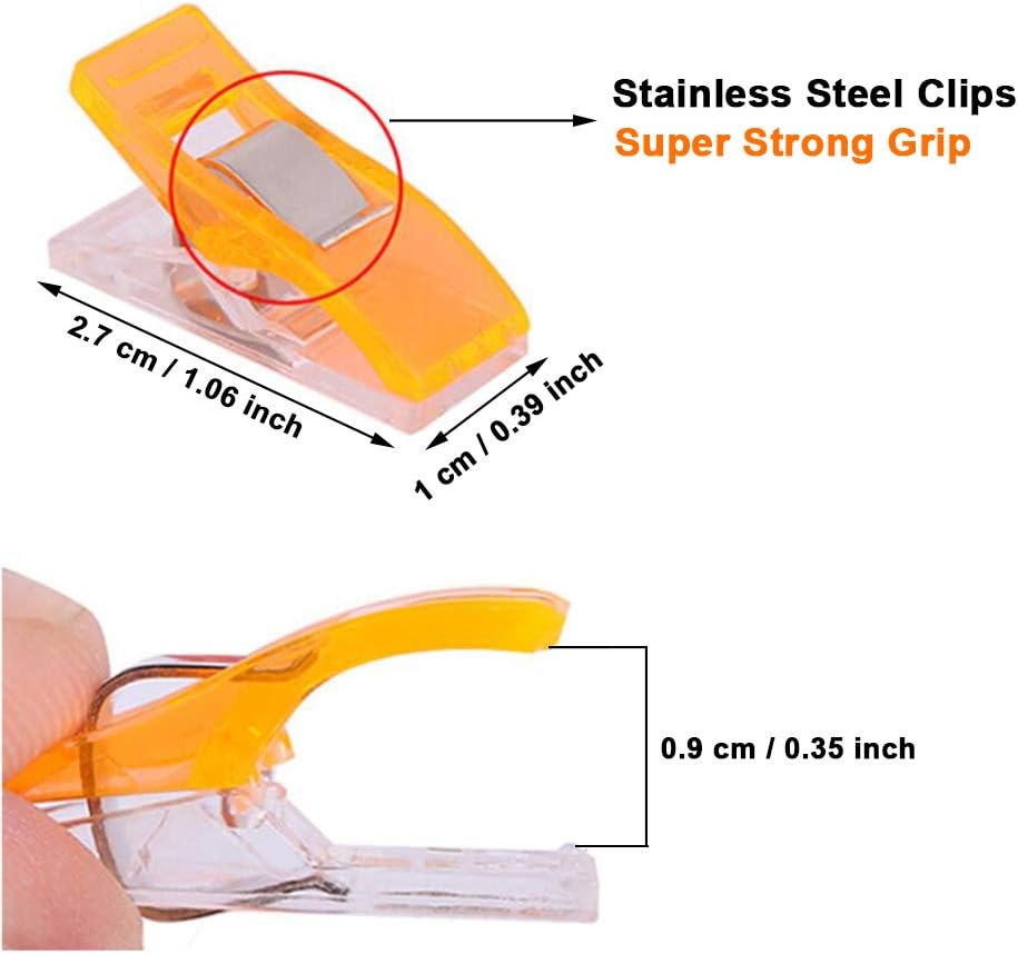 Pack of 150 Pcs Multipurpose Sewing Clips, All Purpose Craft Clips Quilting Clips for DIY Crafting Blinding Crochet and Knitting Clamps - Assorted 9 Colors