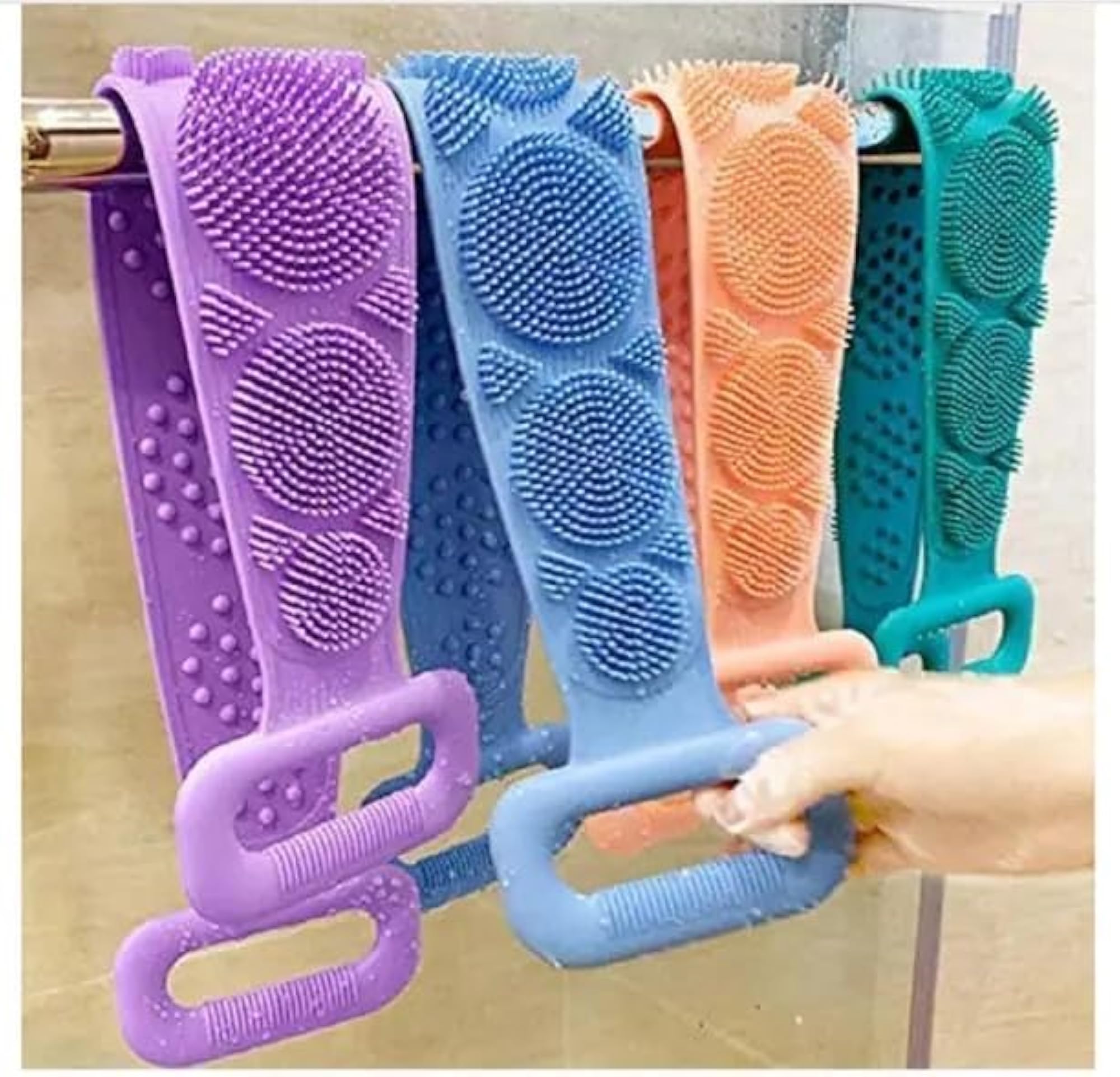 Deep Cleansing Silicone Back Scrubber for Exfoliation