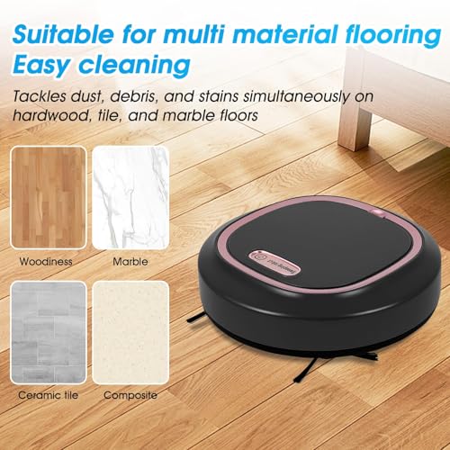 Robot Vacuum and Mop, 3-in-1 Sweeping Vacuuming & Mopping, 3000Pa Suction, Ultra-Thin Quiet, Ideal for Pet Hair and Hard Floors with Smart Navigation