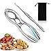 Produktbild Nussknacker walnüsse Edelstahl, Walnuss Cracker Haselnussknacker Nussöffner Multifunctional für Wallnüsse, Mandeln, Paranuss, Krabbenklaue, Haselnüsse mit 1 Gabeln/Picks und 1 Aufwahrungbeutel