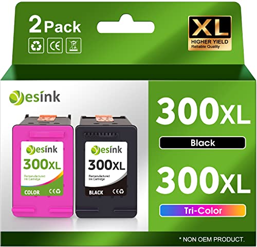 300 XL Sostituzione per Cartucce HP 300 xl Nero e Colore Cartuccia HP 300 Compatibile con PhotoSmart C4600 C4680 C4780 C4783 (1 Nero, 1 Tricromia)