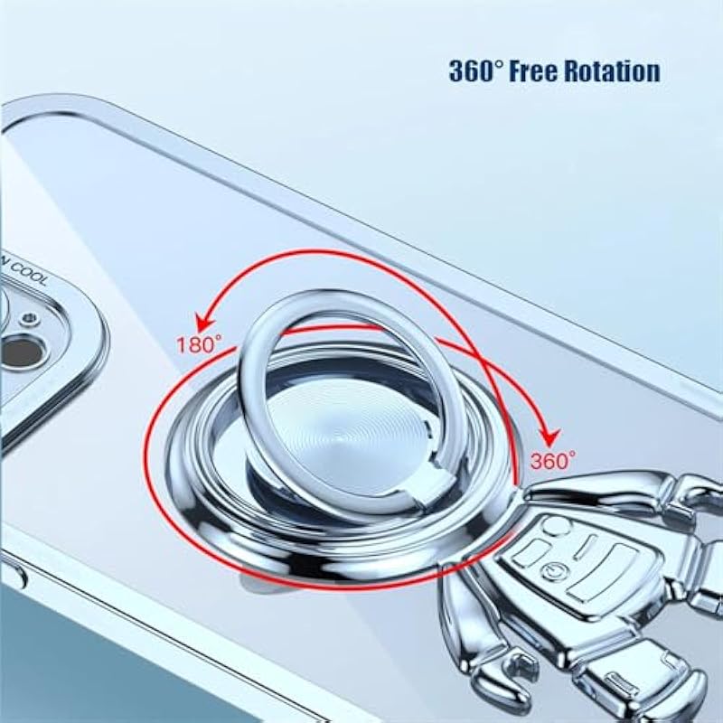 Custodia Porta Telefono Placcatura Astronauta Per IPhone 14 15 13 12 11 - Foto 2