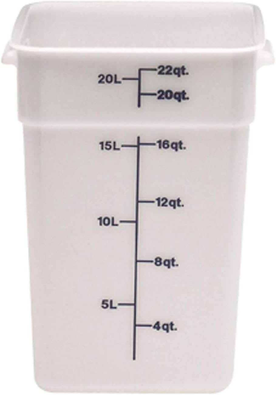 22SFSP148 White Poly 22 Qt CamSquare Food Storage Container