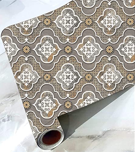 Image of CABANA HOMES Wall Stickers Botanical DIY Wallpaper for Home Decor (45 x 125 cm, 1 Roll) (6 sq. ft) Decorative Self Adhesive Decals Furniture Wardrobe Door Table Top Kitchen Tiles, Grey