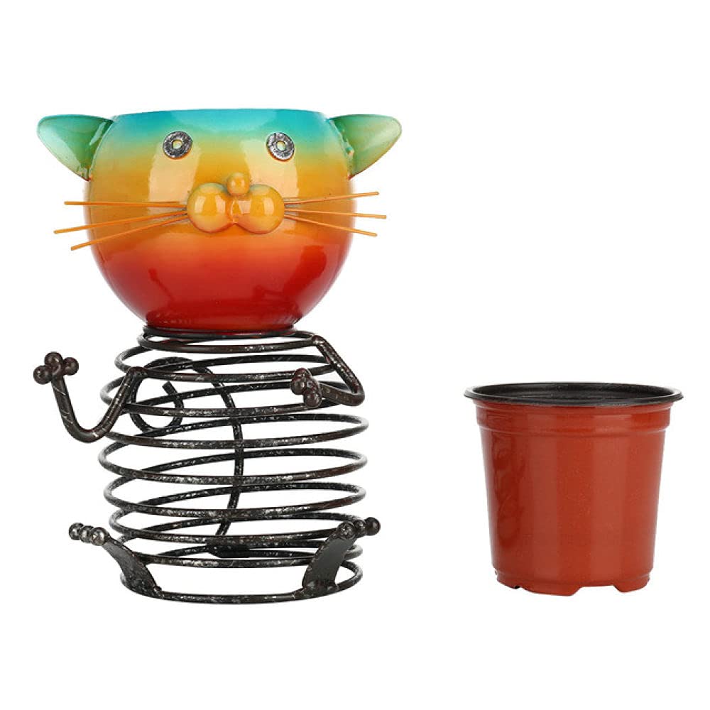Pot de fleur cochon en fer forgé artisanal pour décoration de jardin élégante