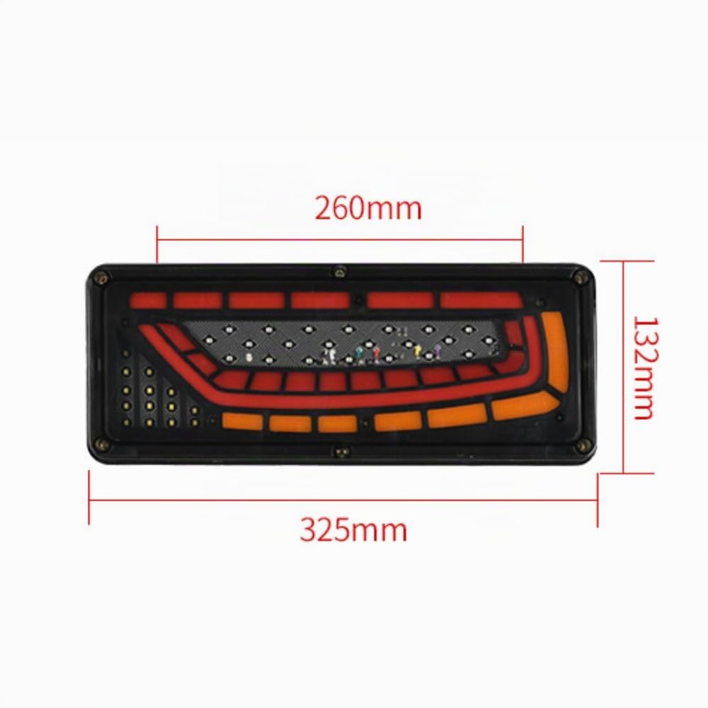 NEWFUN Feux de remorque led，Feux remorque，Feu arriere remorque à 6 fonctions，Droite + gauche，Universel Imperméable à l'eau，Compatible Avec un Grand nombre de Modèles et de Remorques