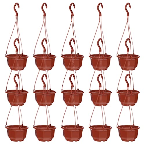 GANAZONO 15 Conjuntos De Vasos Suspensos De Plástico Conjunto De De Flores Suspenso Orifício De Dren
