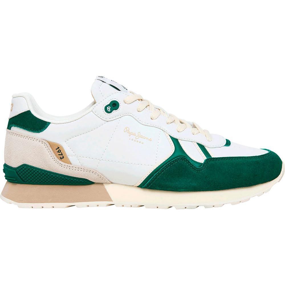 Pepe Jeans Men's BRIT M Sneak, Green Ivy Green, 11 UK