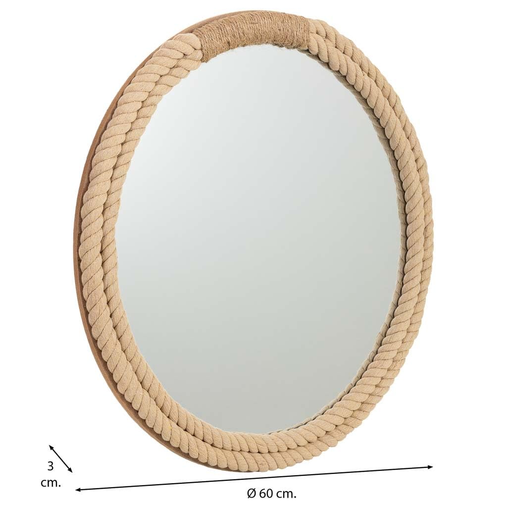 WANDERLUST DECO Espejo de Madera 60x3x60
