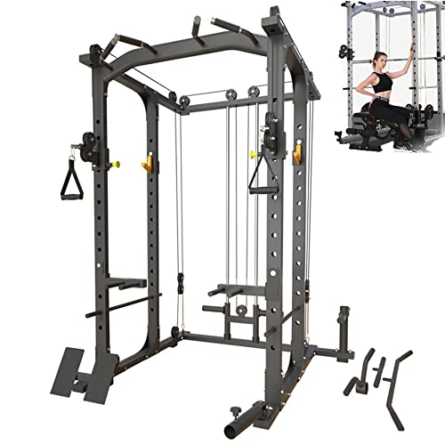 Bench Cable And Squat Rack Power Rack 1800LB Power Cage Cable