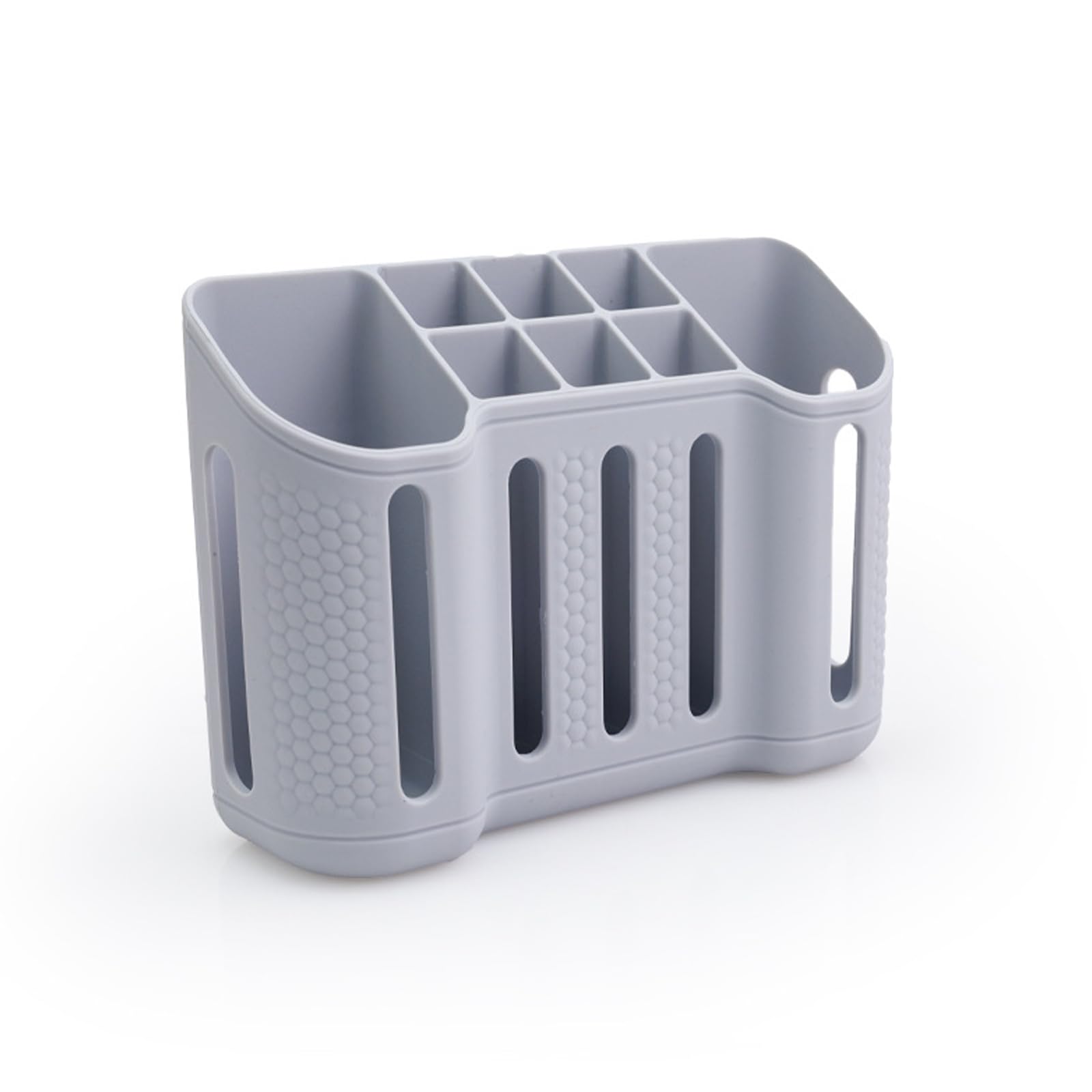 Hrtyvhin Gray Flexible Suction Cup Toothbrush Storage Rack Wall Mounted Bathroom Holder For Efficient Storing Shaver And Items Safely Toothbrush Storage Rack