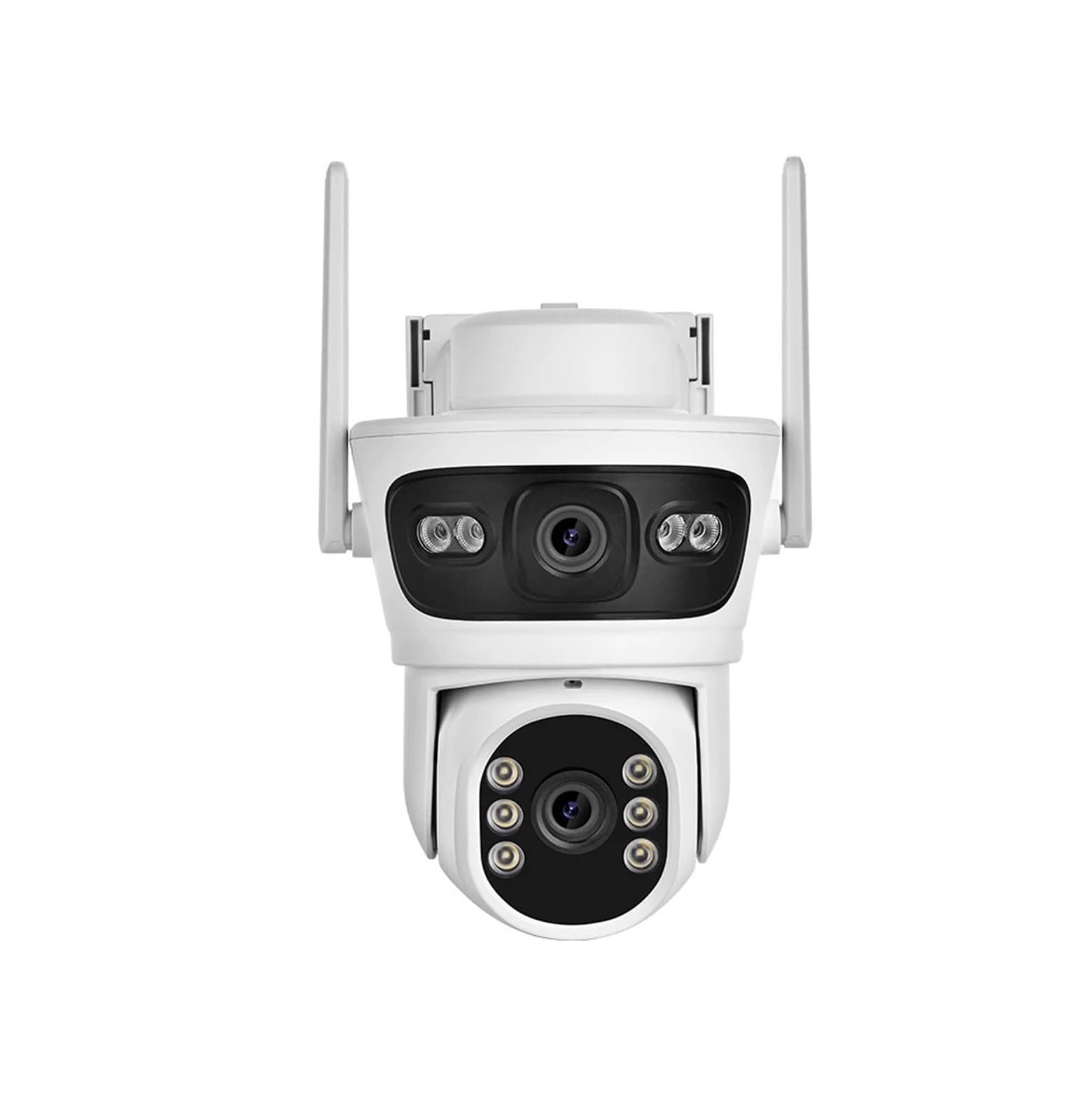 NCAEVGXRWJT 2K 6MP Solar WiFi Outdoor Security Camera, Dual Lens Two-Way Audio Surveillance Cam(Camera NO Card)