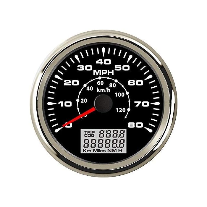 Buy ELING Marine Auto MPH GPS Speedometer Odometer 80MPH Speed Gauge