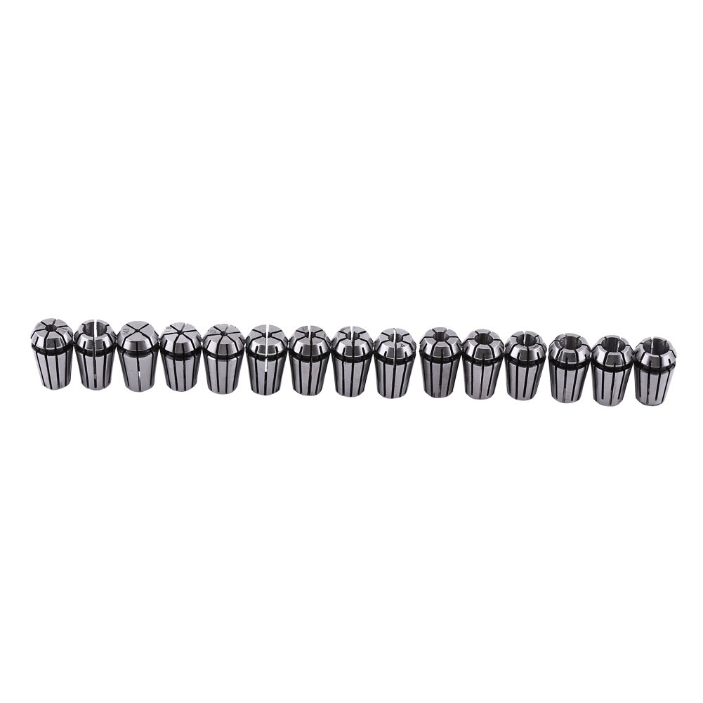 15 Pièces ER11 Jeu de Pinces à Ressort, Broche CNC de Haute Précision ER-11 Pince de Gravure 1/8et 1/4 pour Machine de Gravure CNC et Outils de Tour de Fraisage
