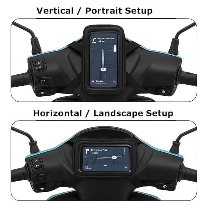 Image of Mobile Holder for Scooty - Universale Fit | Activa Mobile Holder for Scooter | Water-Resistant Pouch Smoky Black pcs 1