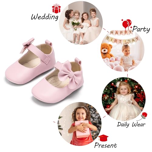 Image of PHIRAMIN Toddler Girl Mary Jane Dress Shoes-Little Girl School Uniform Shoes for Wedding Party