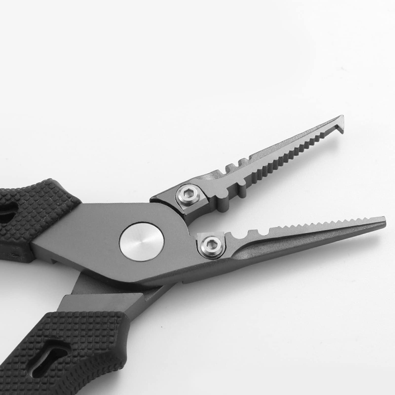 Ejoyous Pinza da Pesca, Strumento Multifunzione in Acciaio Inossidabile con Impugnatura Ergonomica per Pescatori All'aperto (Rosso)