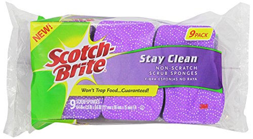 Scotch-Brite Scrub Sponge, Stay Clean Non-scratch, 9 Count