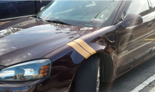 Fender Hash Mark Decals - 2004-2008 Pontiac Grand Prix - (Color: Flat Black) #TOP20