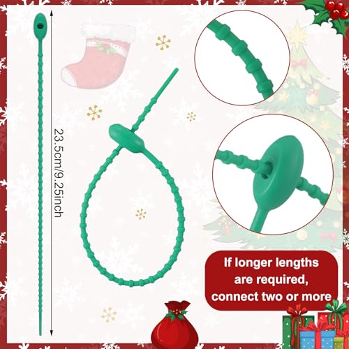 Attaches de guirlande de Noël sangle serpent silicone réutilisable pour artisanat - 3
