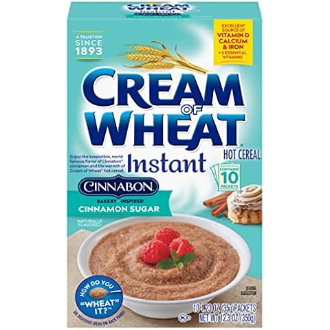 Cream of Wheat Instant Hot Cereal, Cinnabon, 1.23 Ounce, 10 Packets Cover