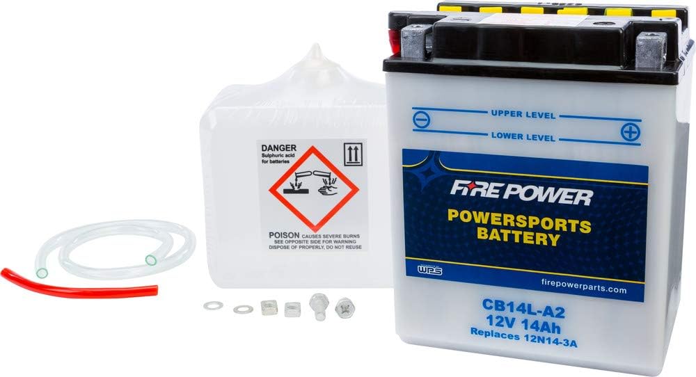 Fire Power Battery W/ACID CB14L-A2 Compatible With Honda VF750S V45 Sabre 1982-1983