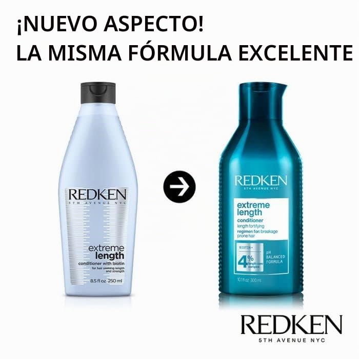 Redken Champú y acondicionador Extreme Length 300ml Duo