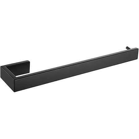 Flybath Toallero SUS 304 de acero inoxidable para cocina, baño, toallero de mano, soporte para colgar en la pared, 35 cm, color negro mate
