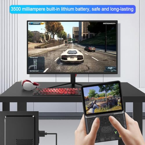 Image of MICROMINI X-Ninja R35S Retro 64GB Transparent Black Video Game Console Mini Handheld Gameboy Built in 8000+ Classic Games