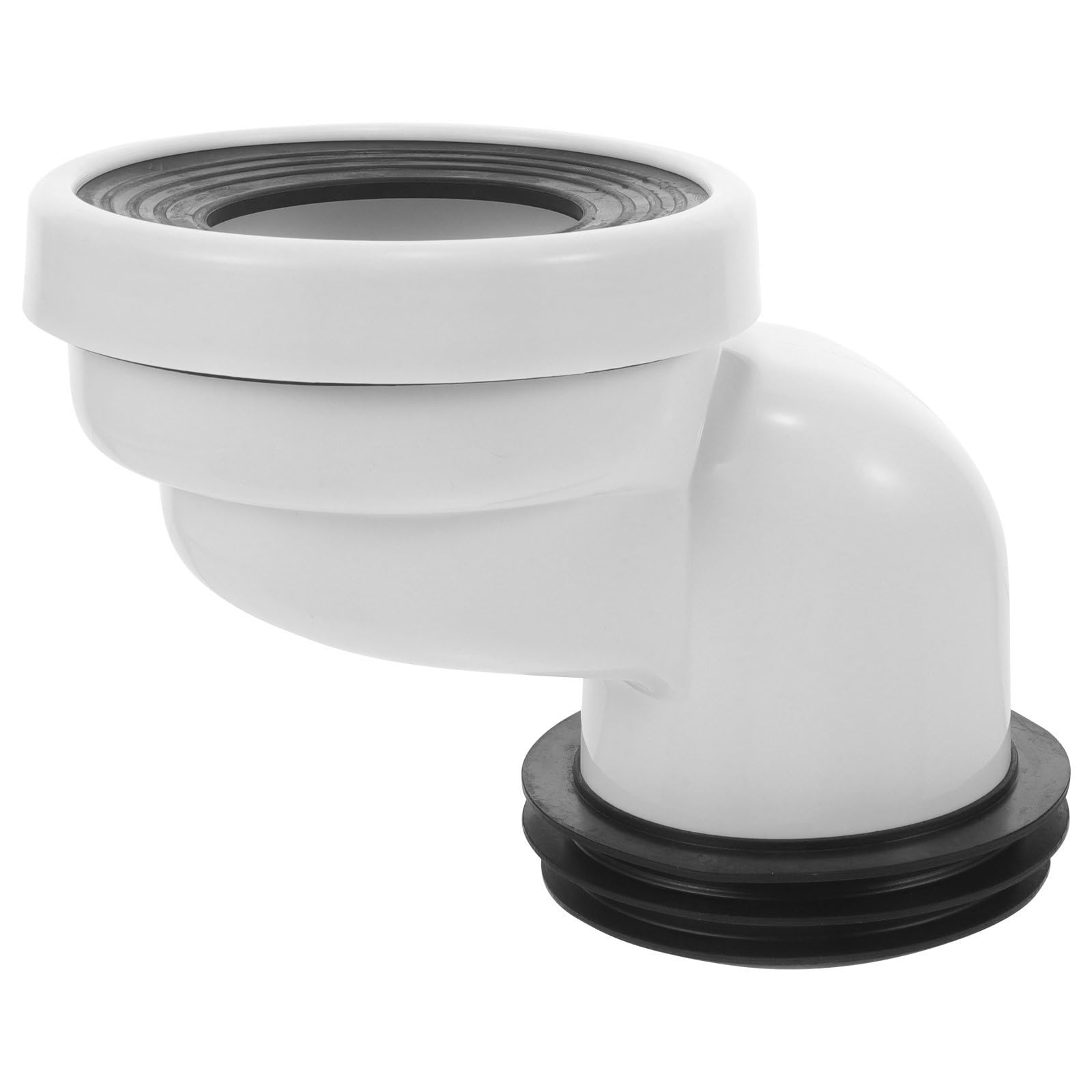 Desplazador de desagüe de inodoro OUNONA blanco en ABS con diseño de pared gruesa