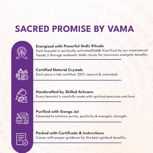 Image of VAMA Love Bracelet & Money Magnet Bracelet Attraction Combo - Energized at Hanuman Mandir | Handcrafted Crystal Beads for Love, Confidence & Prosperity | Vibration Healing Bracelets for Men & Women