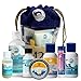 Stream2Sea Conscious Explorer Natural Travel Size Toiletries Kit, 1oz Sample Size Shampoo, Conditioner, SPF20 Sunscreen, Eco Tint SPF30, Sun Protect Lip Balm, Sun & Sting Gel with Reusable Bag