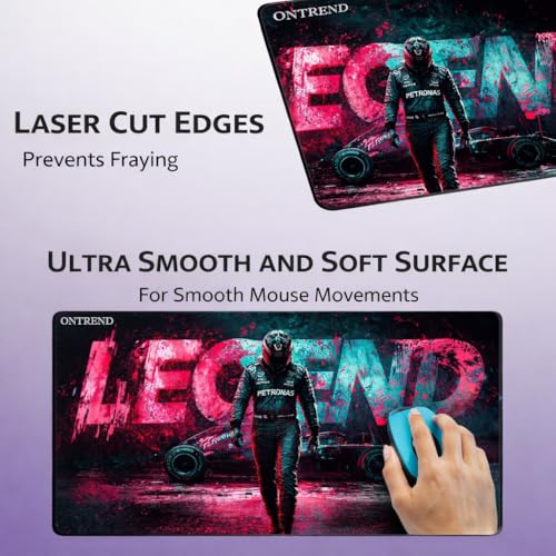 Image of ON TREND Extended Gaming Mouse Pad, Large Desk Mat with Non-Slip Rubber Base, Smooth Control Surface, 23 x 11 Inch (Legend)