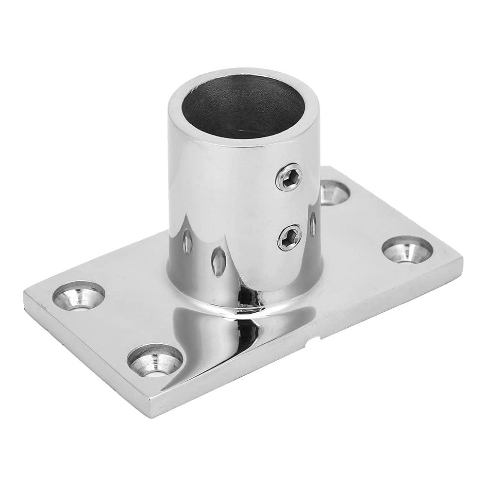 Tube de raccord de bateau marin rectangulaire 90 degrés base ronde inox 316 25mm