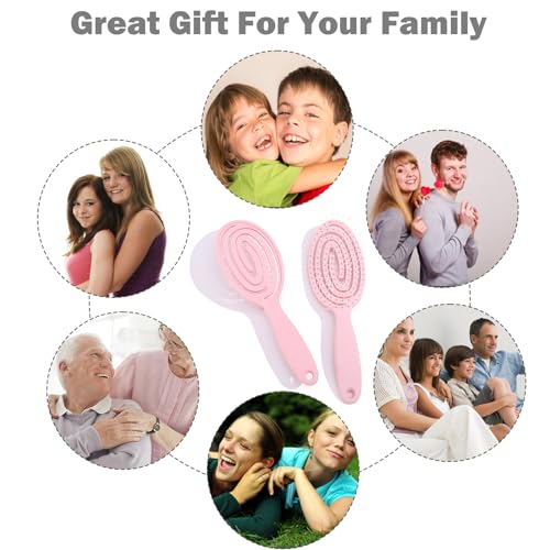 Hair Brush, Shunshi Detangling Brush, Flexible Soft Pin Bristle Massage Vent Wet & Dry Hair Brush for Long Thick Curly, Straight, Women, Men, Kids,Glide Through Tangles With Ease 1Pcs (Pink) - Image 6