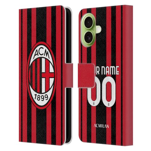 Étui portefeuille cuir iPhone 17 AC Milan pour emporter vos cartes partout