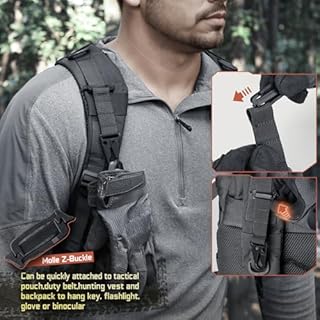 LIVANS Molle Belt Clip Key Holder Tactical Battle Belt Plate Carrier Vest Attachment Clip for Hanging Keys or Gloves, Universal Fit Molle Accessories Clip |T-Mount Clash Hook, Include Z-Buckle(B-1)