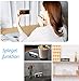 JSTH Digital Alarm Clock, Bedside Clocks with Snooze Time Temperature Mirror Surface Function LED Clock for Office USB Powered & Battery Backup Powered(White)