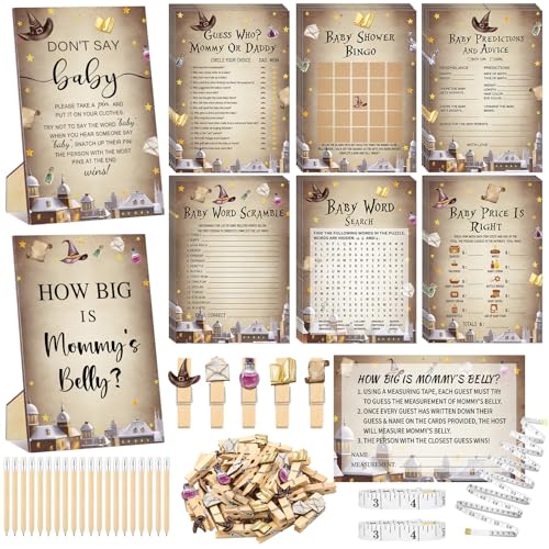 426 Pcs Magical Wizard Baby Shower Games Set (8 Games)