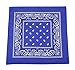 FANNI YOUPIN 100% Cotton Bandanas/ Fashion Scarf for Men & Women Paisley printed Large 10pcs (Royal blue)